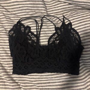 FP One Adella black black bralette, strappy elastic black free people